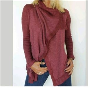 Lucky Brand maroon cardigan